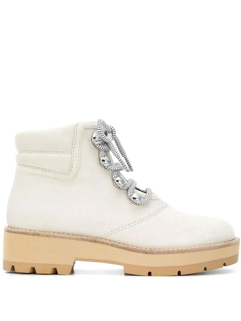 3.1 Phillip Lim Dylan canvas lace-up hiking boots - Neutrals - zdjęcie produktu nr 1