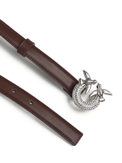 PINKO Love Birds buckle-embellished belt - Brown - zdjęcie produktu nr 2