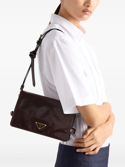 Prada leather shoulder bag - Brown - zdjęcie produktu nr 2