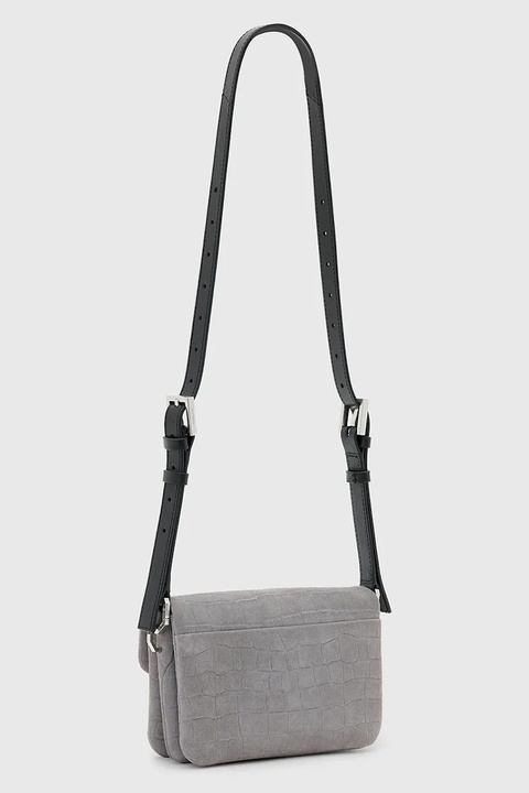 AllSaints torebka skórzana JUPITER kolor szary W354XC - zdjęcie produktu nr 2