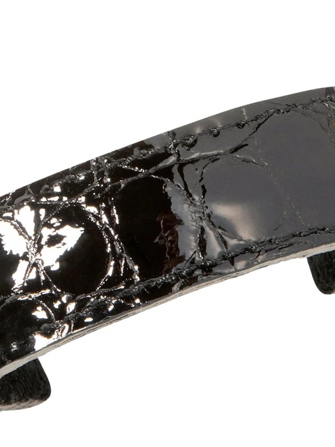 Jennifer Behr leather-embossed mini pony wrap - Black - zdjęcie produktu nr 2