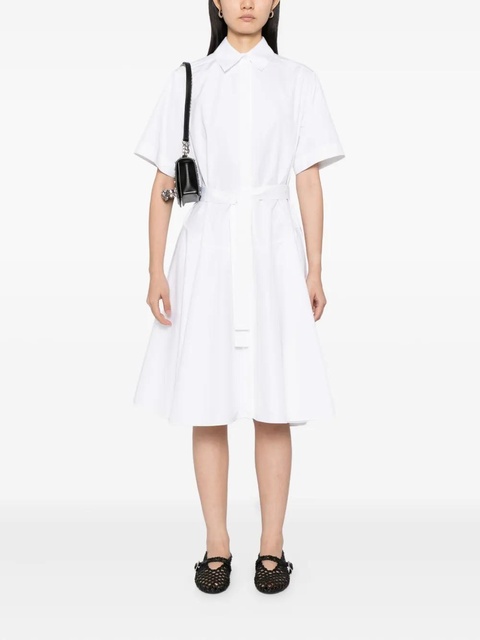 Alexander McQueen belted cotton shirt dress - White - zdjęcie produktu nr 2