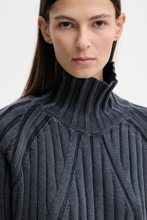 G-Star sweter bawełniany 0 damski kolor niebieski z golfem D27172.D630 - zdjęcie produktu nr 2