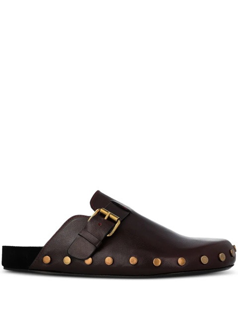 ISABEL MARANT buckle-fastening studded slip-ons - Red - zdjęcie produktu nr 1