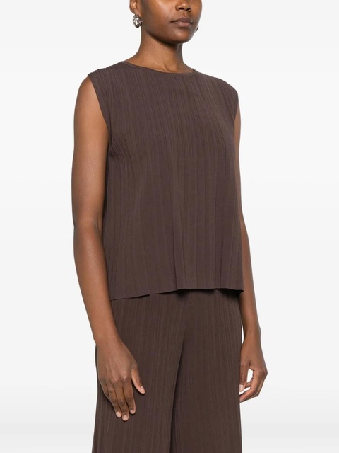 Weekend Max Mara pleated sleeveless top - Brown - zdjęcie produktu nr 2
