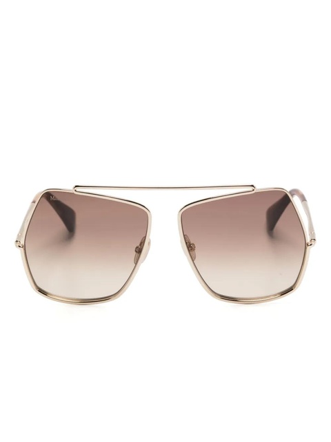 Max Mara Eyewear oversize-frame sunglasses - Gold - zdjęcie produktu nr 1