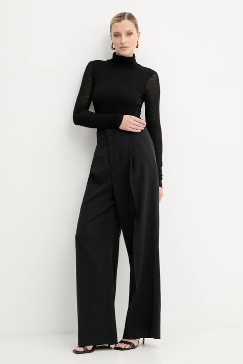 Liviana Conti longsleeve wełniany kolor czarny z golfem F5WH17 - zdjęcie produktu nr 2