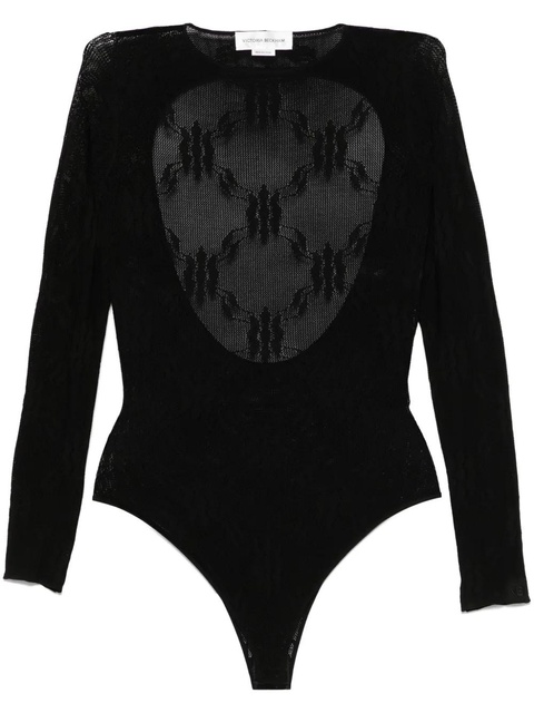 Victoria Beckham floral-lace bodysuit - Black - zdjęcie produktu nr 1