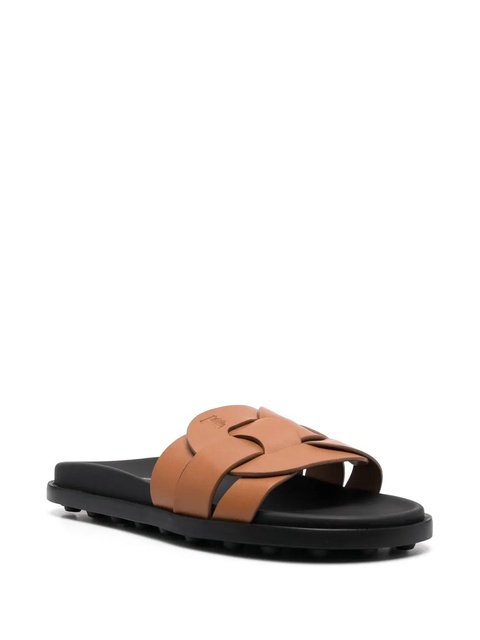 Tod's woven leather slides - Brown - zdjęcie produktu nr 2