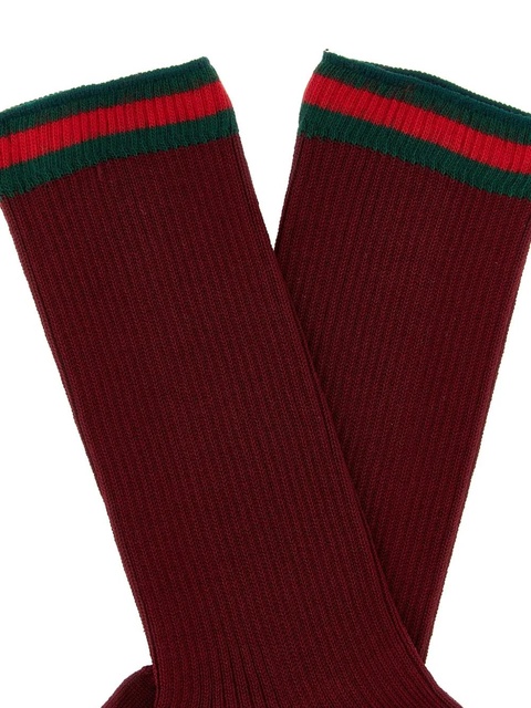 Gucci ribbed Web socks - Red - zdjęcie produktu nr 2
