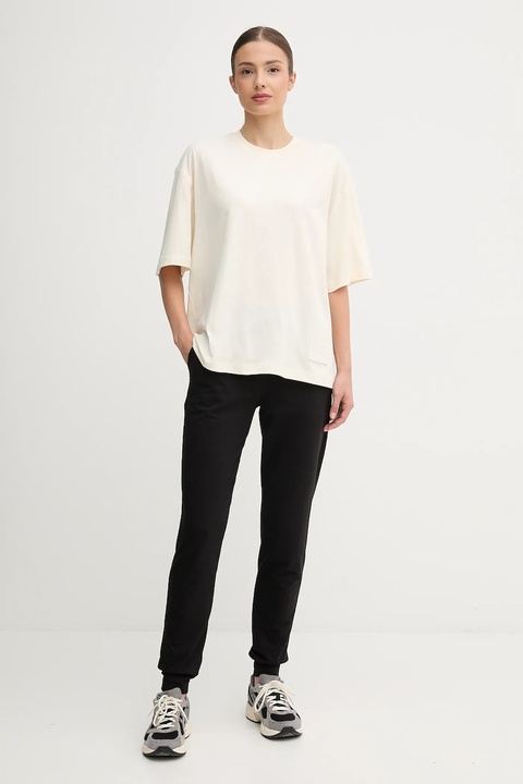 EA7 Emporio Armani t-shirt bawełniany damski kolor beżowy AF13741.7X000128 - zdjęcie produktu nr 2