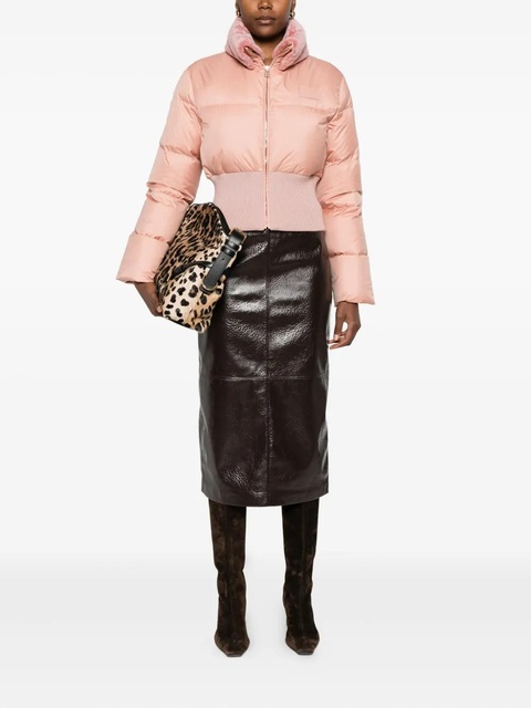 FENDI shearling-collar padded jacket - Pink - zdjęcie produktu nr 2