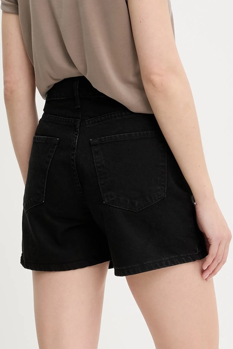 Answear Lab szorty jeansowe damskie kolor czarny gładkie high waist - zdjęcie produktu nr 2
