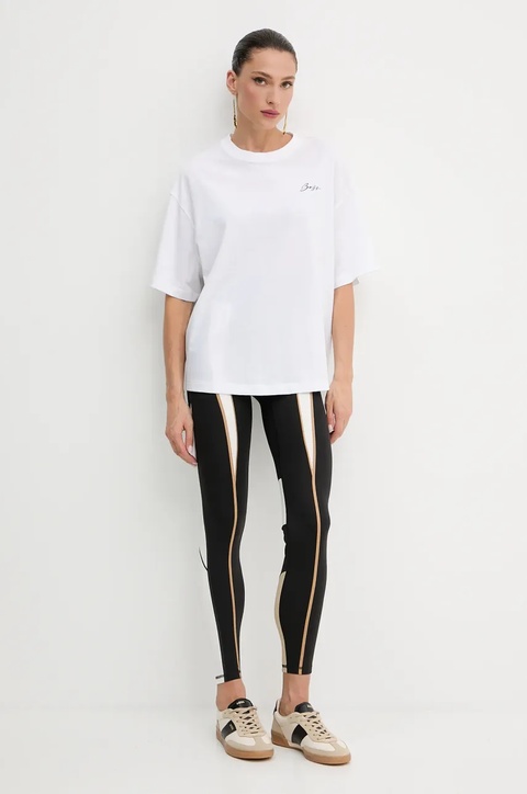 BOSS legginsy damskie kolor czarny wzorzyste 50540207 - zdjęcie produktu nr 1