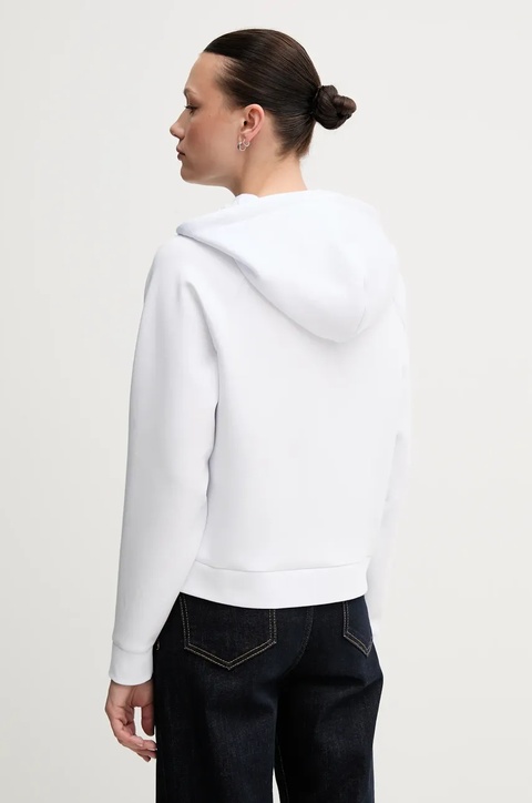 Armani Exchange bluza damska kolor biały z kapturem gładka XW000827 AF13397 - zdjęcie produktu nr 2