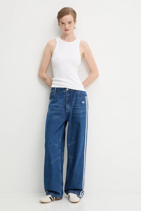 adidas Originals jeansy Baggy Gfx damskie high waist KC6278 - zdjęcie produktu nr 1