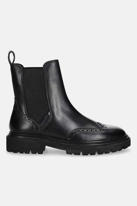 Gant sztyblety skórzane Ivyhill damskie kolor czarny na płaskim obcasie 31551119 - zdjęcie produktu nr 2