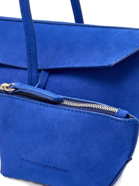 Christopher Esber Gondola suede shoulder bag - Blue - zdjęcie produktu nr 2