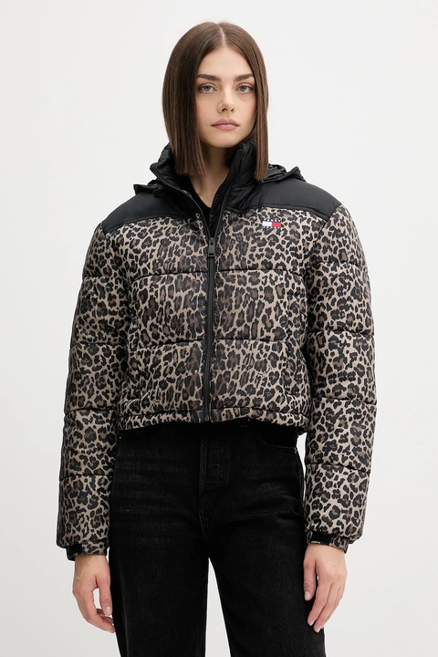 Tommy Jeans kurtka kolor brązowy zimowa DW0DW21967 - zdjęcie produktu nr 1