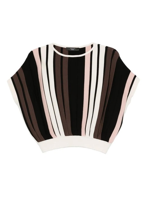 Weekend Max Mara striped batwing top - Black - zdjęcie produktu nr 1