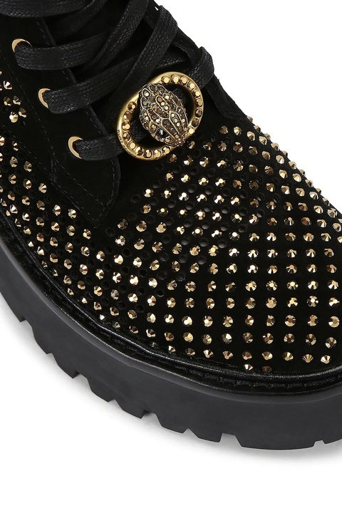 Kurt Geiger London workery zamszowe Chelsea Perf Boot damskie kolor czarny na płaskim obcasie 4731409209 - zdjęcie produktu nr 2