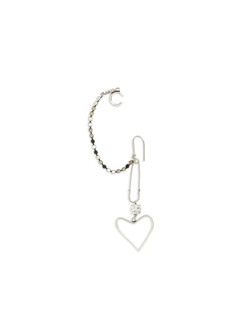 ISABEL MARANT heart crystal-embellished ear cuff - Silver - zdjęcie produktu nr 1
