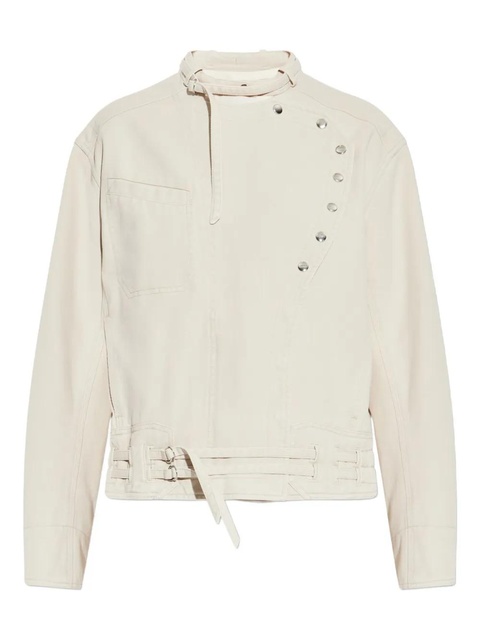 ISABEL MARANT Timea buttoned-belted jacket - Neutrals - zdjęcie produktu nr 1