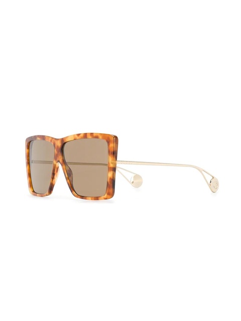 Gucci Eyewear oversized square frame sunglasses - Brown - zdjęcie produktu nr 1