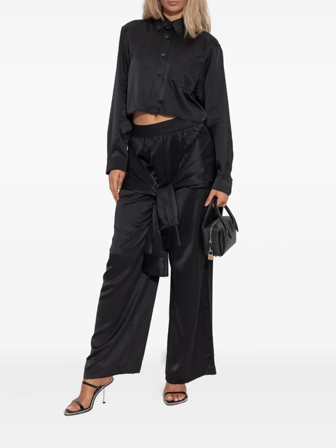 Alexander Wang knotted-detail silk pants - Black - zdjęcie produktu nr 2