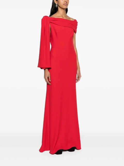 Alexander McQueen draped off-shoulder gown - Red - zdjęcie produktu nr 2