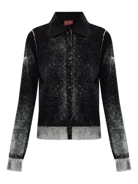 Diesel M-Loren buttoned cardigan - Black - zdjęcie produktu nr 1