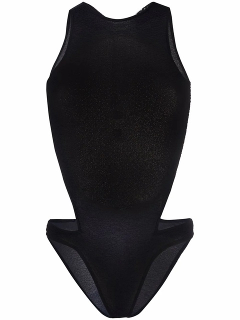 ROTATE BIRGER CHRISTENSEN Molly semi-sheer bodysuit - Blue - zdjęcie produktu nr 1