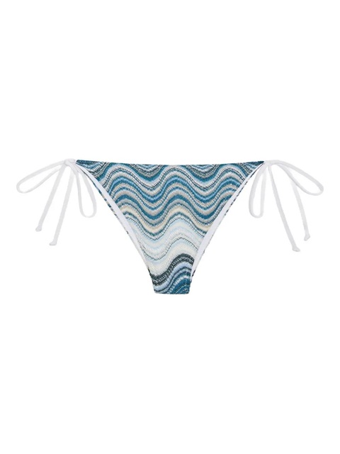 MC2 Saint Barth wave-print bikini bottom - Blue - zdjęcie produktu nr 2
