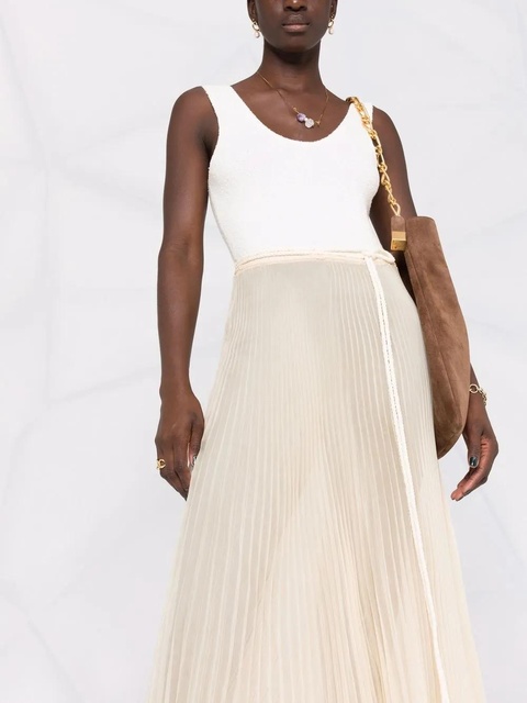 Nanushka wrap-style asymmetric pleated skirt - Neutrals - zdjęcie produktu nr 2