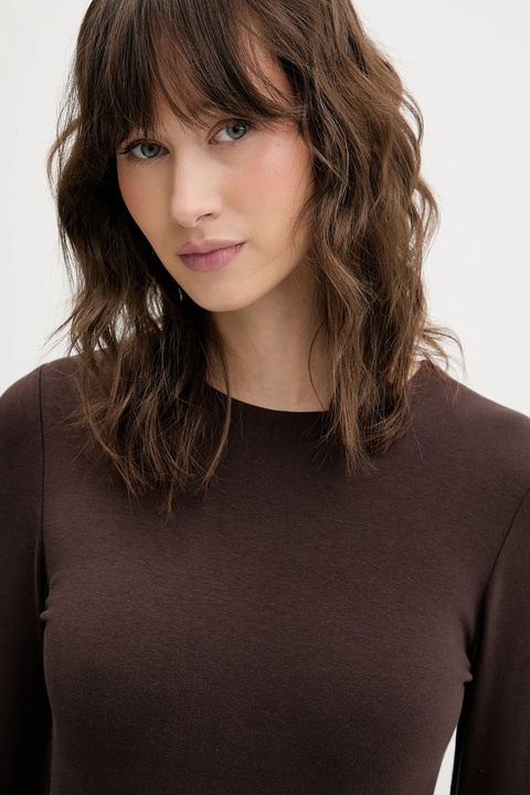 Abercrombie & Fitch longsleeve kolor brązowy KI139-5973-480 - zdjęcie produktu nr 1