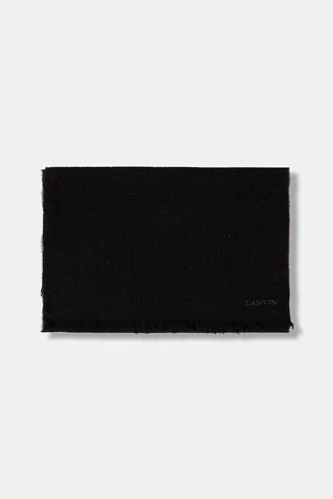 Lanvin szalik wełniany damski kolor brązowy gładki 710003794 - zdjęcie produktu nr 1