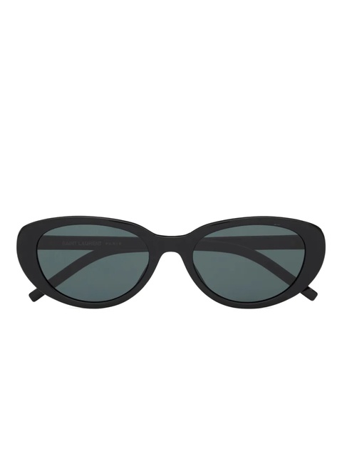 Saint Laurent Eyewear oval-frame sunglasses - Black - zdjęcie produktu nr 2