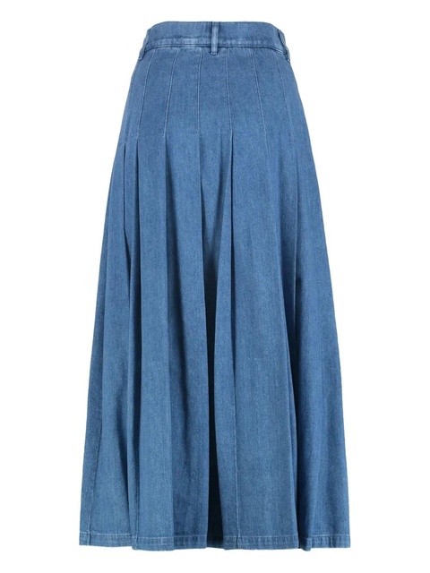 Weekend Max Mara pleated denim skirt - Blue - zdjęcie produktu nr 2