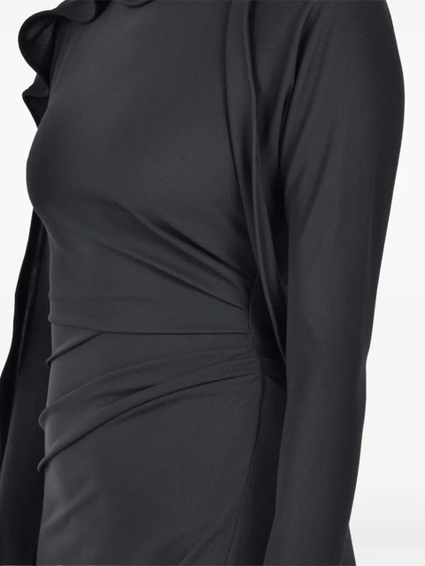 Victoria Beckham ruffled-detail maxi dress - Black - zdjęcie produktu nr 2