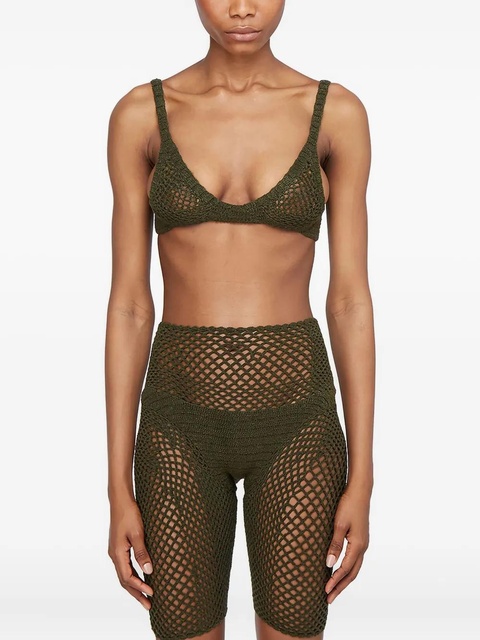 Isa Boulder Explore crochet-knit bra - Green - zdjęcie produktu nr 1