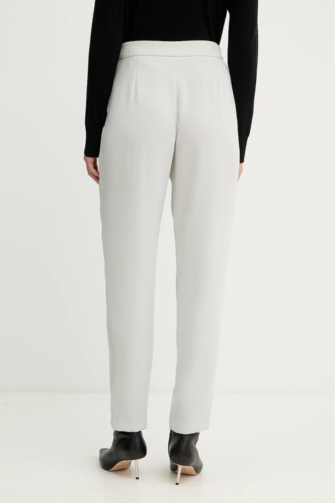 Armani Exchange spodnie damskie kolor szary proste high waist XW001269 AF16151 - zdjęcie produktu nr 2