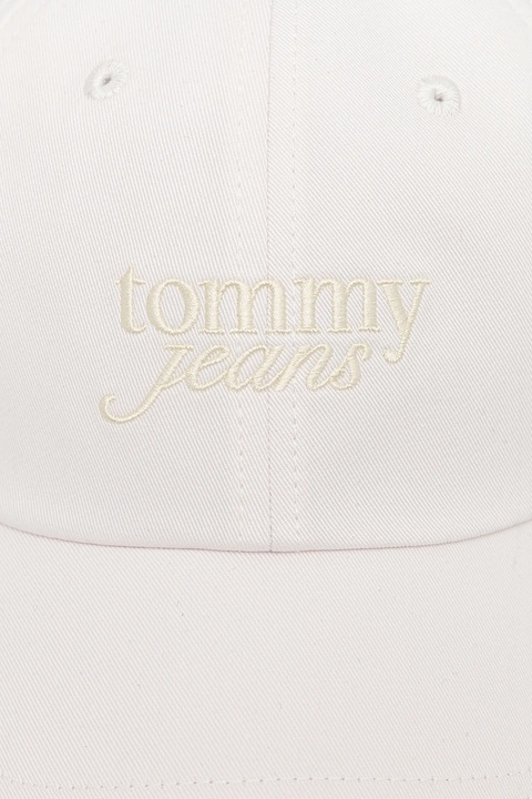 Tommy Jeans czapka z daszkiem bawełniana kolor biały AW0AW17815 - zdjęcie produktu nr 2