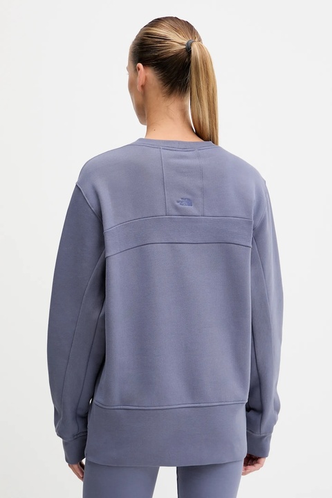 The North Face bluza bawełniana Dome Relaxed damska kolor fioletowy gładka NF0A8EU4BTR1 - zdjęcie produktu nr 2
