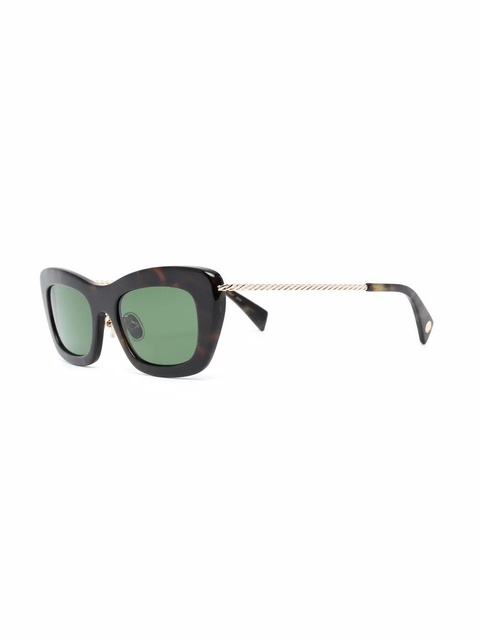 Lanvin cat eye-frame tortoiseshell sunglasses - Brown - zdjęcie produktu nr 2