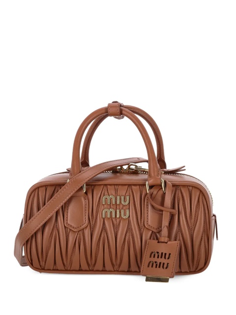 Miu Miu quilted top-handle tote bag - Brown - zdjęcie produktu nr 1