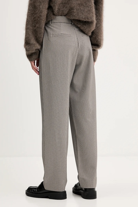 Abercrombie & Fitch spodnie damskie kolor brązowy proste high waist KI156-5414-407 - zdjęcie produktu nr 2