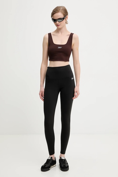 Tommy Jeans legginsy damskie kolor czarny gładkie DW0DW21830 - zdjęcie produktu nr 2