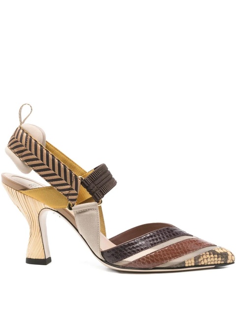 FENDI 85mm pointed-toe pumps - Brown - zdjęcie produktu nr 1