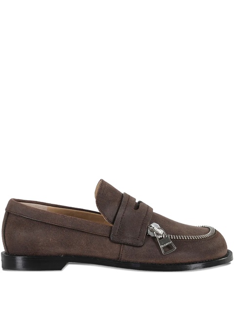JW Anderson zip-detail leather loafer - Brown - zdjęcie produktu nr 2
