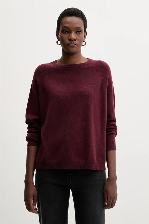 Marella sweter kaszmirowy damski kolor bordowy lekki 2523366171200 - zdjęcie produktu nr 1